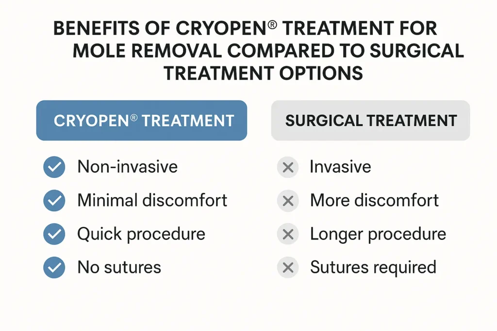 Benefits of facial mole removal Bethnal Green - call our team today to book a consultation
